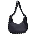 Women's Blue Leather Shoulder Bag