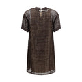 Brown Silk Cocktail Dress