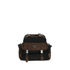 Men's Brown Recycled Polyamide Shoulder Bag