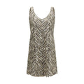 Women's Beige Paper Cocktail Dress