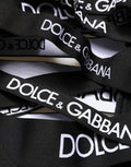 Women's Black Logo Tape Cut Out Skinny High Waist Pants Elastane Nylon Acetate Silk