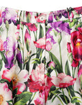 Women's Floral Print Silk-Viscose Trousers Multicolor