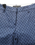 Women's Blue Polka Dotted Slim Fit Capri Denim Jeans Cotton Elastane Clothing