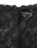 Women's Black Floral Lace High Waist Kneelength Skirt Viscose Nylon Elastane