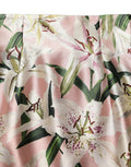 Women's Pink Lilium High Waist Knee Length Skirt Silk