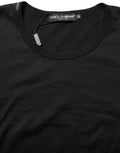 Women's Black Cotton Round Neck Short Sleeves T-Shirt