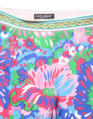 Women's Floral-Print Silk Stretch Leggings Multicolor Elastane
