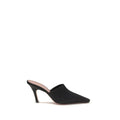 Women's Black Silk Sandals