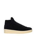 Men's Black Leather High Top Sneakers