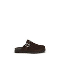 Men's Brown Calf Leather Bos Taurus Mules