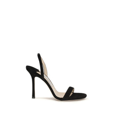 Women's Jenn Sandal Black Calf Leather Bos Heels