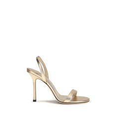 Women's Jenn Sandal Gold Calf Leather Bos Heels