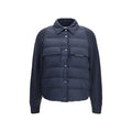 Women's Blue Polyester Jacket Clothing