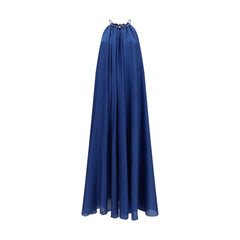 Women's Blue Silk Cocktail Dress