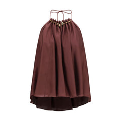 Women's Bordeaux Silk Blouse