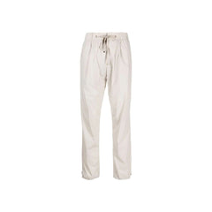 Women's Gray Elastane Casual Pants