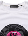 Women's White D&g We Love Japan Print Cotton T-Shirt