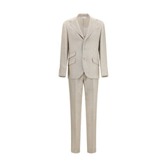 Men's Beige Silk Two-Piece Suit