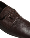 Men's Brown Deerskin Leather Driver Loafers Shoes
