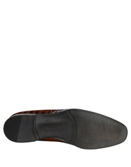 Men's Multicolor Lion Print Slip On Loafers Shoes Leather