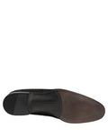 Black Brocade Men Slip On Dress Loafers Shoes Leather