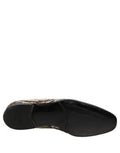 Men's White Gold Sequined Slip On Loafers Shoes Leather