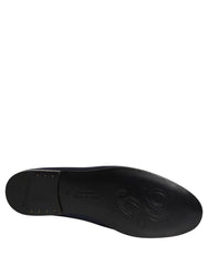 Men's Satin Logo Loafer Blue Leather