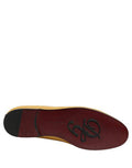 Yellow Woven Men Slip On Dress Loafers Shoes Leather