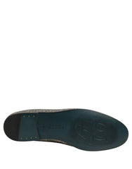 Gray Lurex Glitter Men Dress Loafers Shoes Leather