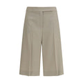 Women's Beige Wool Oves Aries Bermuda Shorts