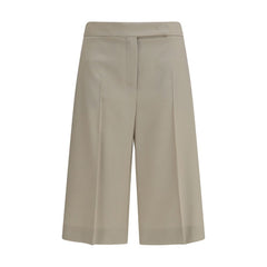 Women's Beige Wool Oves Aries Bermuda Shorts