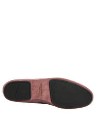 Men's Velvet Slip-On Loafer Pink Leather