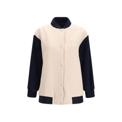 Women's Blue Wool Oves Aries Bomber Clothing