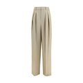 Women's Beige Wool Oves Aries Dress Pants