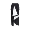 Women's Black Wool Oves Aries Midi Skirt