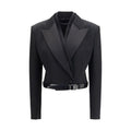 Women's Black Wool Oves Aries Jacket Clothing