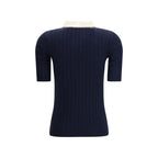Blue Wool Oves Aries Polo Shirt