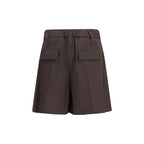 Brown Wool Oves Aries Bermuda Shorts