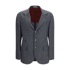 Men's Gray Wool Oves Aries Blazer Clothing