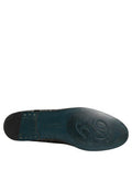 Men's Silver Jacquard Leather Slip On Loafers Shoes