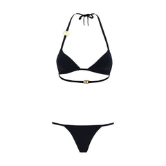 Women's Black Nylon Bikini Clothing