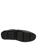 Men's Black Deerskin Leather Driver Loafers Shoes