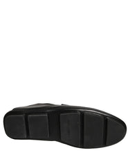 Men's Black Deerskin Leather Driver Loafers Shoes