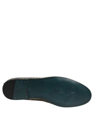 Men's Gray Glitter Lurex Dg Logo Dress Loafers Shoes Leather