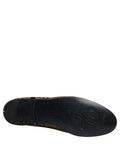 Men's Gold Jacquard Leather Slip On Loafers Shoes
