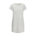Women's White Viscose Casual Dress