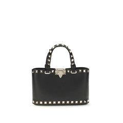 Women's Top Handle Bag Black Calf Leather Bos