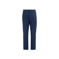 Women's Blue Elastane Casual Pants
