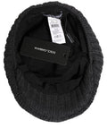 Men Dark Gray Wool Knitted Newsboy Capello Hat Virgin