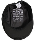 Men Black Cotton Stretch Newsboy Cloth Capello Hat Nylon Elastane